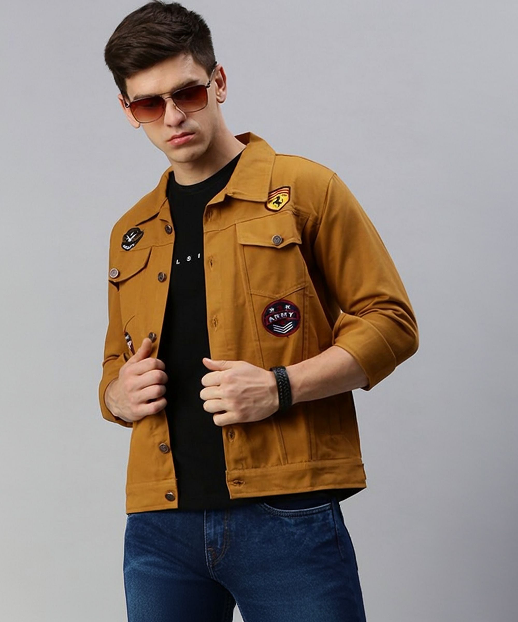 vogati Men Solid Denim Jacket-picture-12