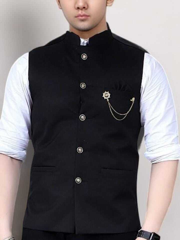 Men Solid Nehru Jacket