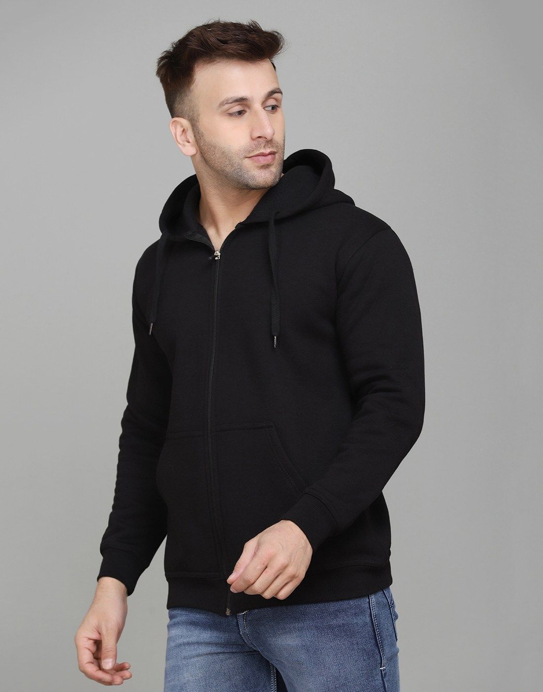 slowloris Men Solid Fleece Jacket-picture-3
