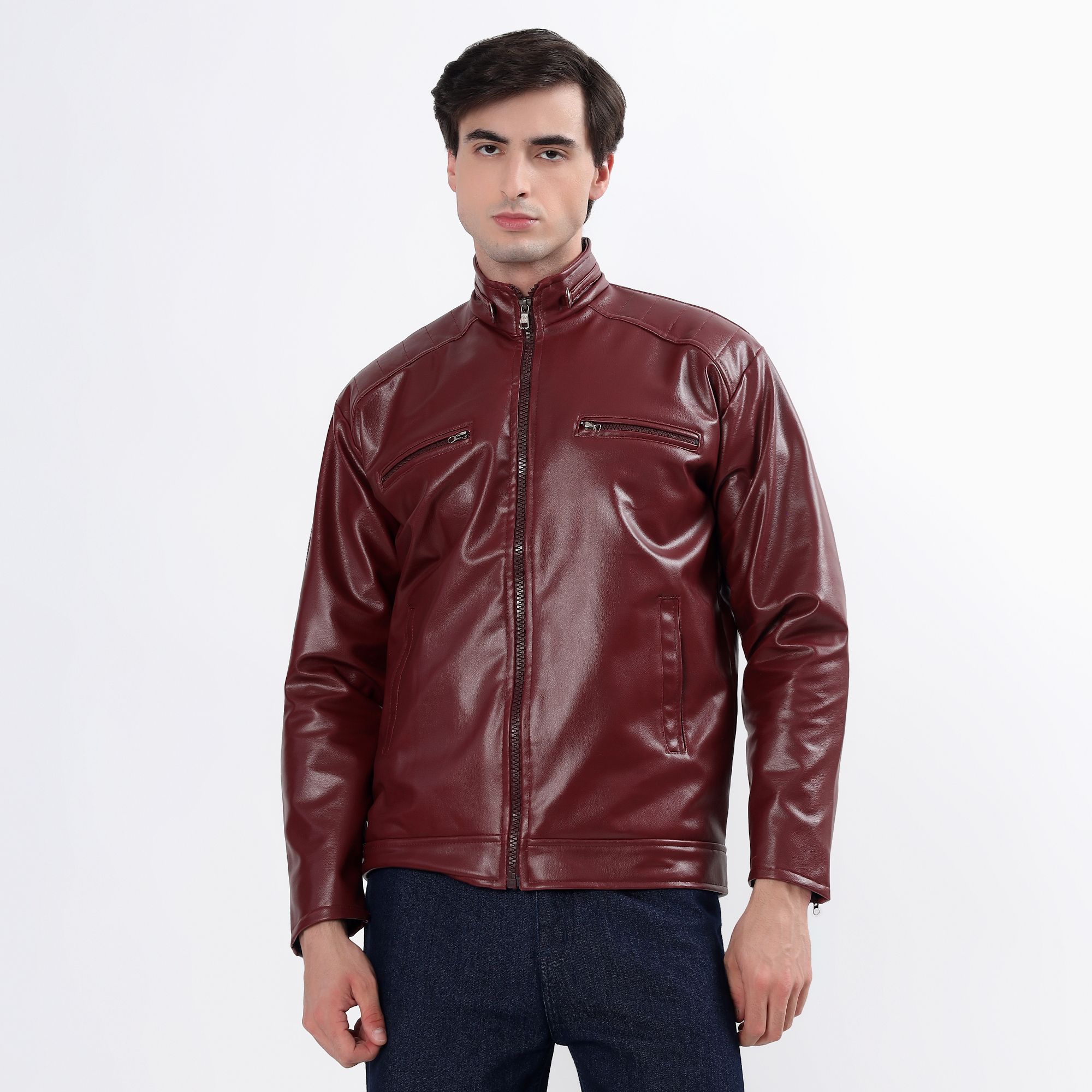 trendizer Men Solid Biker/Riding Jacket-picture-11
