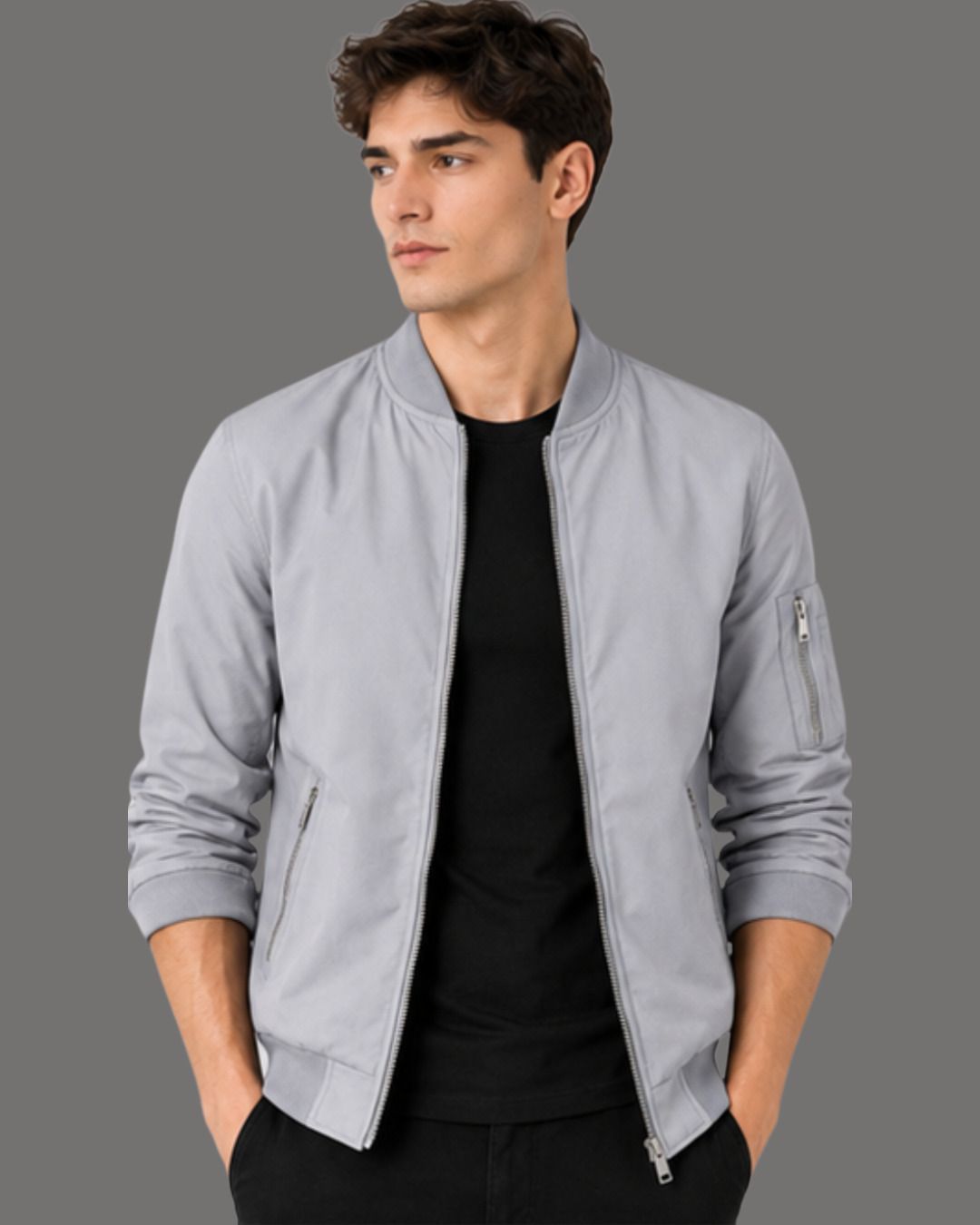 caraba Men Solid Bomber Jacket-picture-39