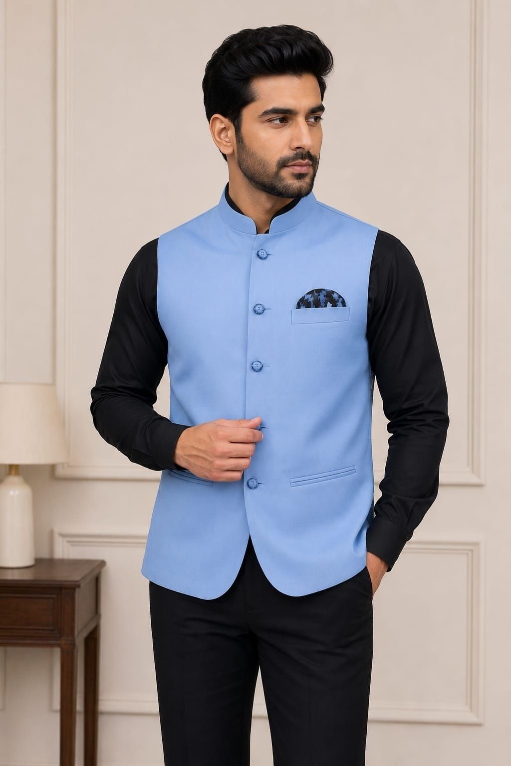 ma store Men Solid Nehru Jacket-picture-19