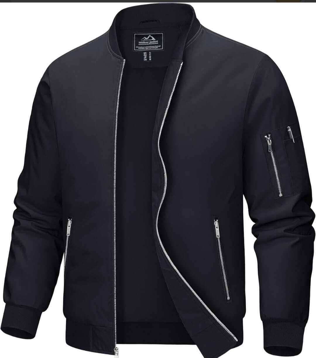 Men Solid Bomber Jacket-image-36