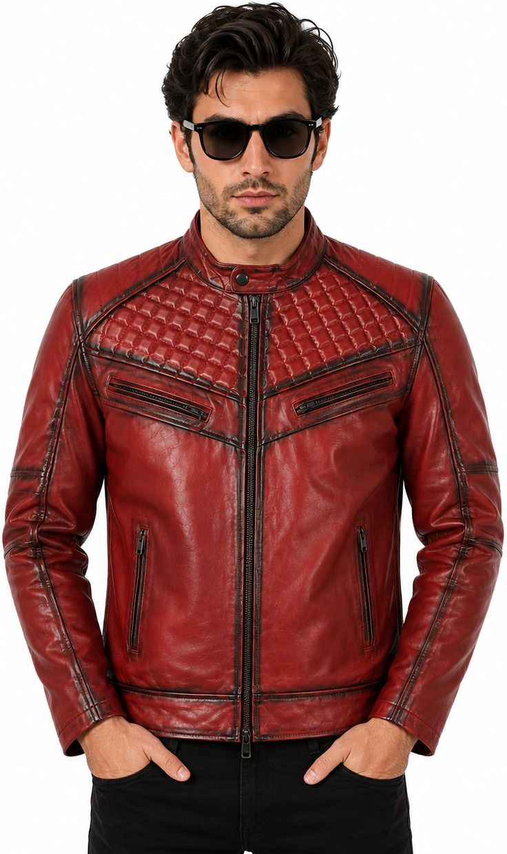 tajleather Men Self Design Leather Jacket-picture-18