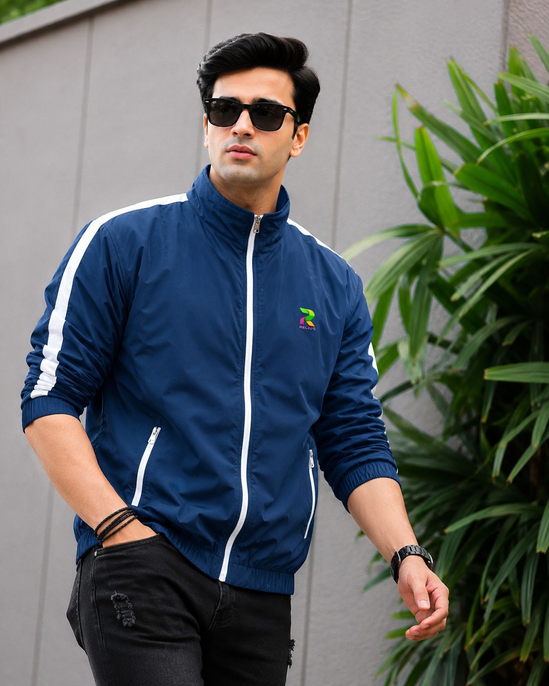 relius Men Solid, Striped Casual Jacket-picture-22