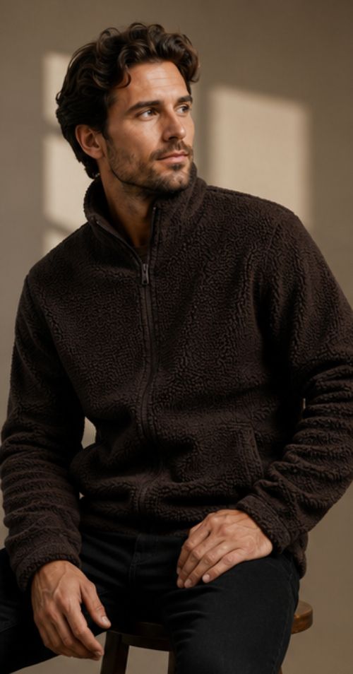 cat bunny Men Solid Fleece Jacket-picture-37