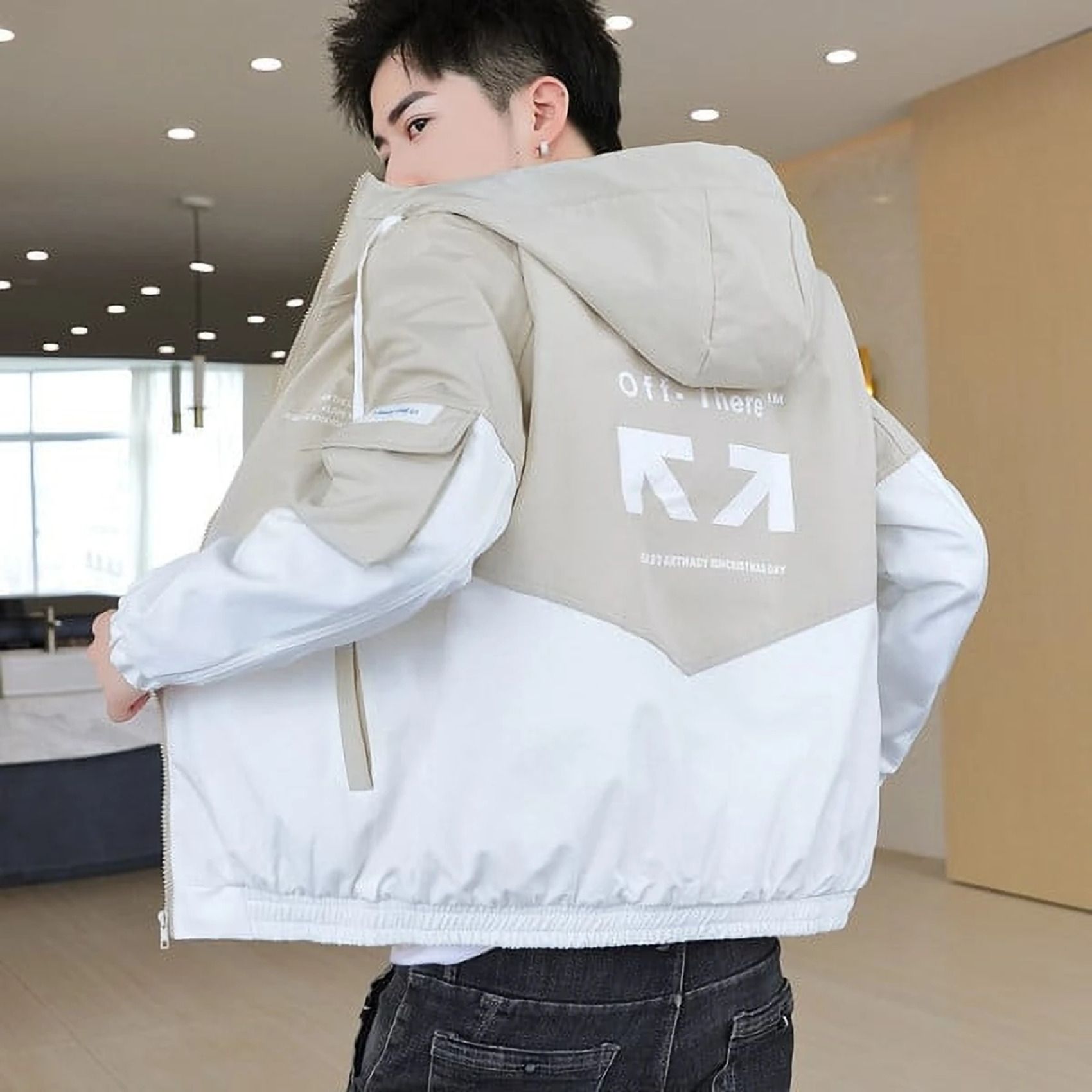 plus91 Men Colorblock Casual Jacket-picture-15