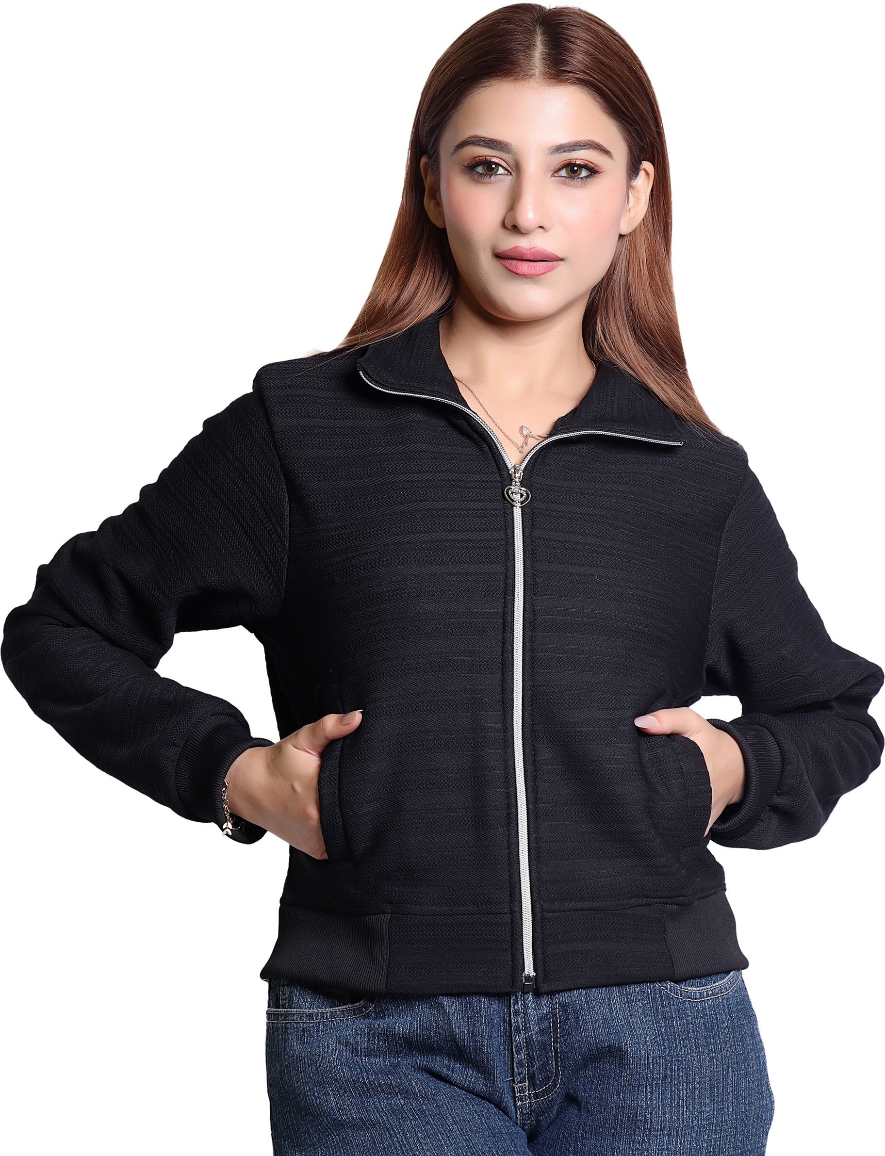 brazo Women Textured Casual Jacket-picture-7