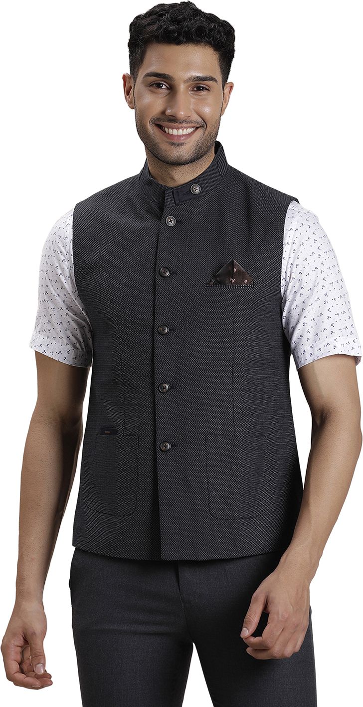 turtle Self Design Men Waistcoat-picture-14