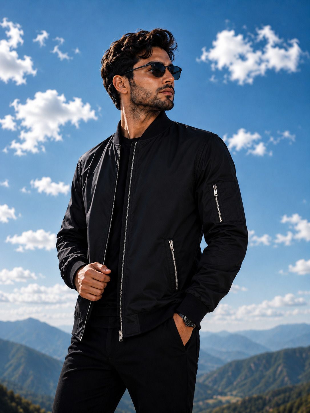 lizbee Men Solid Bomber Jacket-picture-24