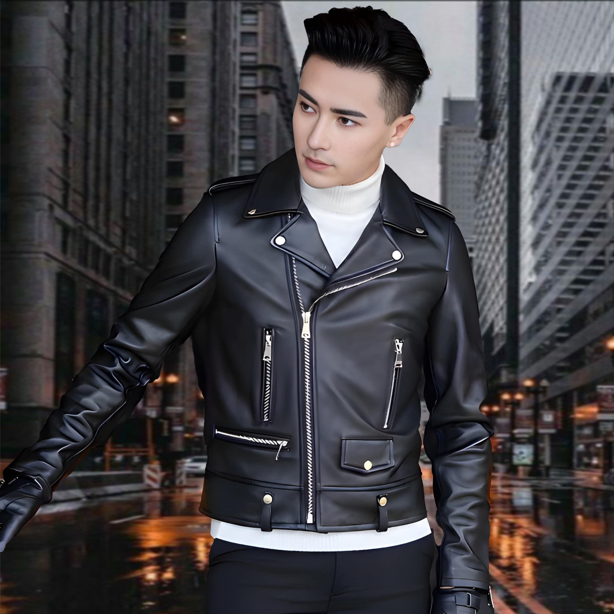 little cost Men Solid Biker/Riding Jacket-picture-36