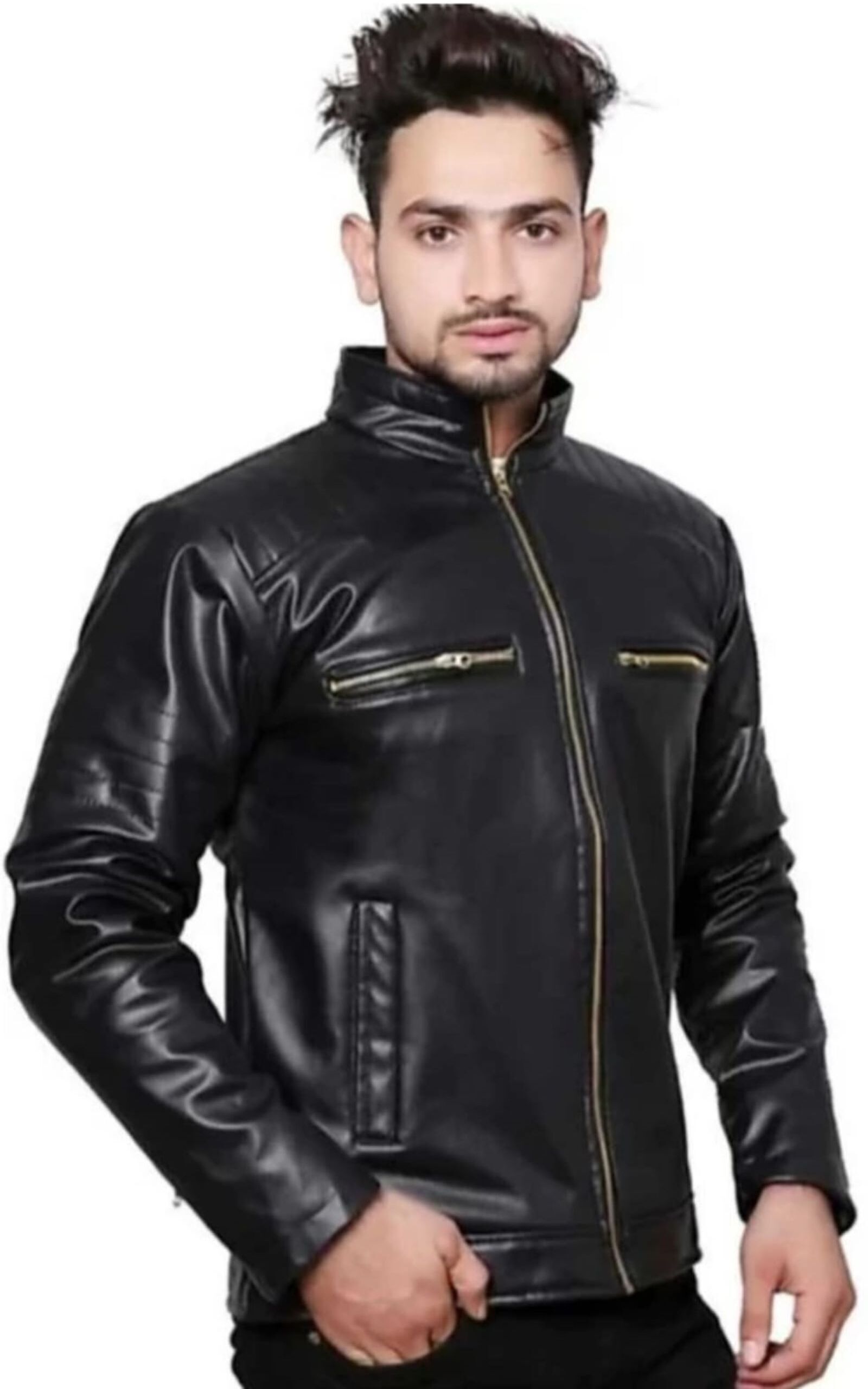 trend shreeyankash Men Solid Biker/Riding Jacket-picture-43