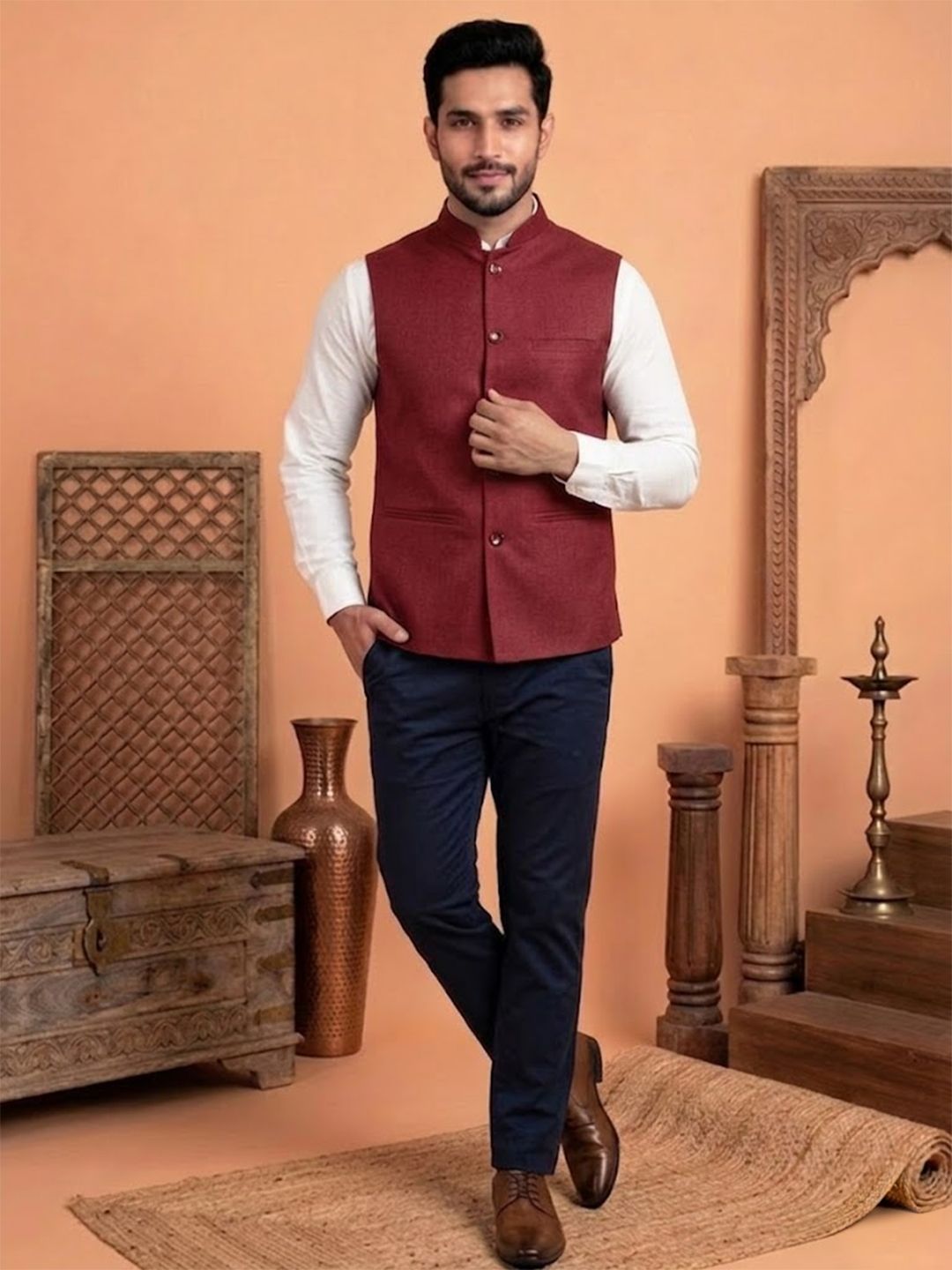 aurevia Solid Men Waistcoat-picture-32