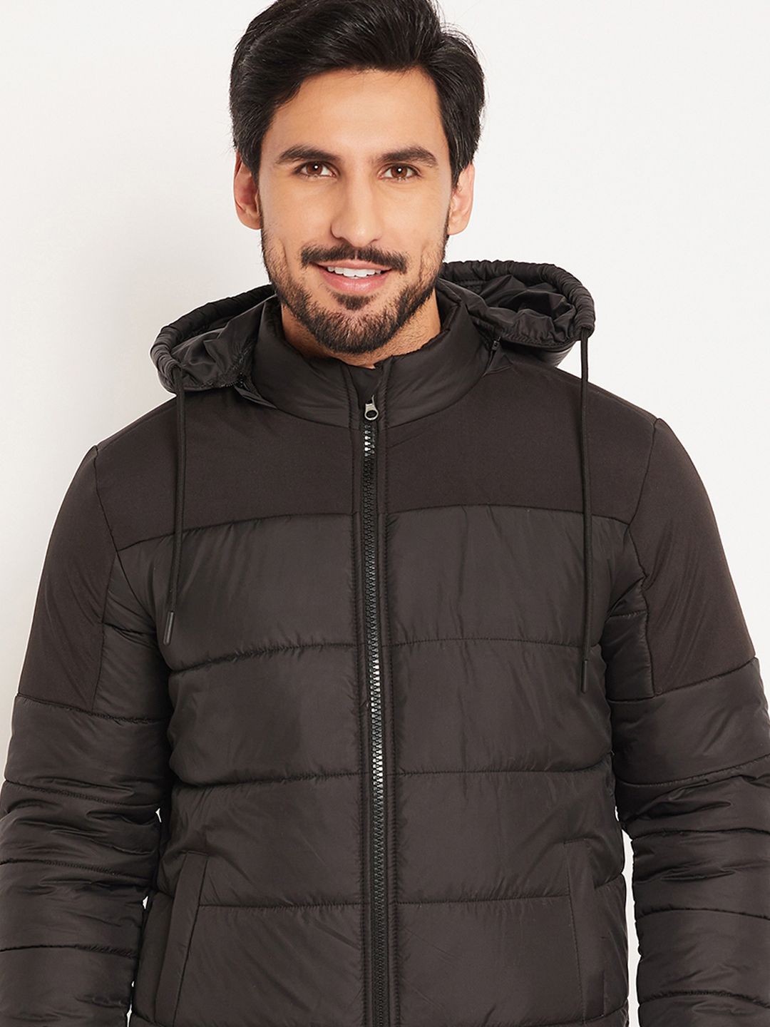 vero amore Men Colorblock Quilted Jacket-picture-24