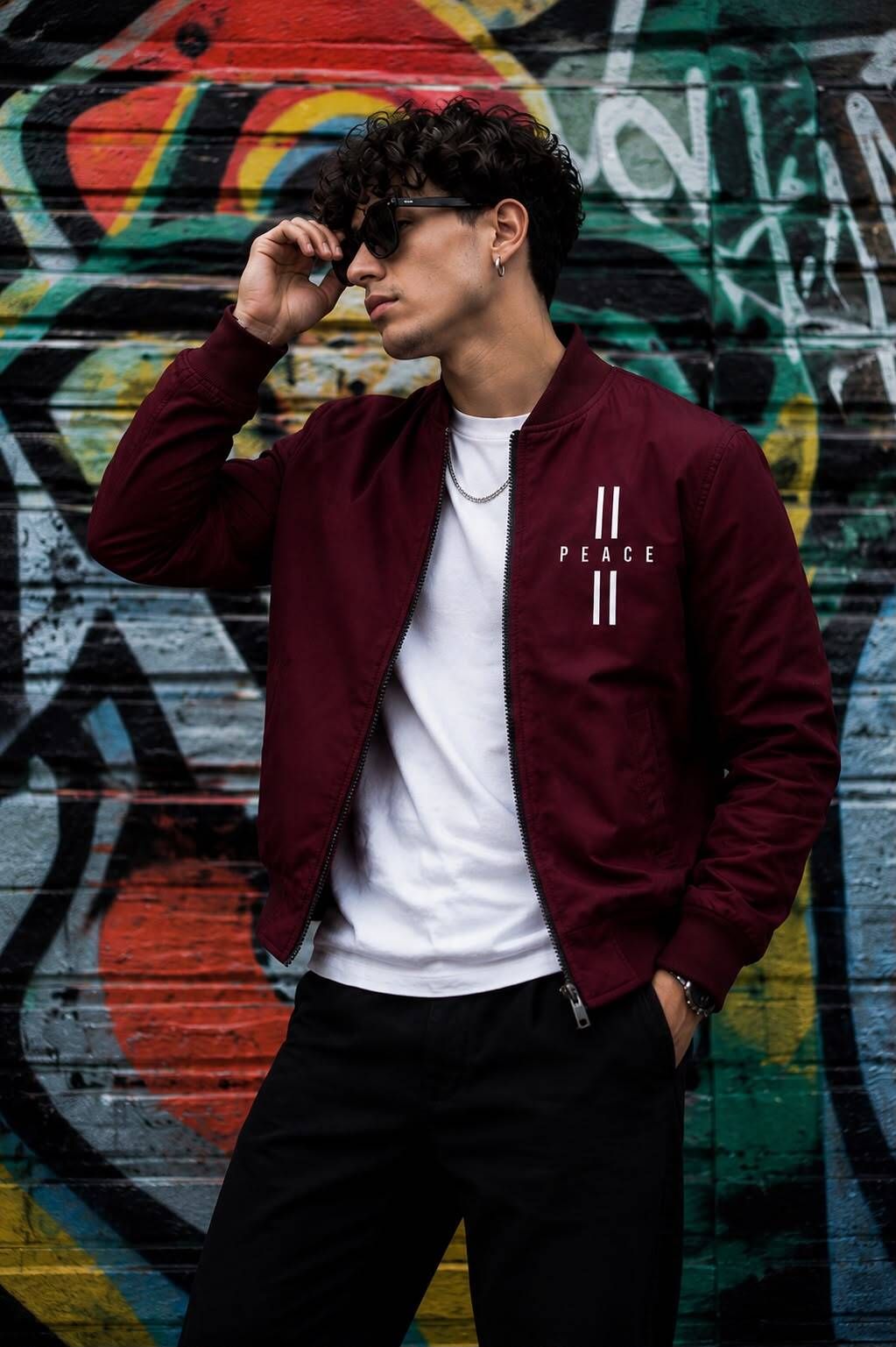 Men Solid Bomber Jacket-image-19