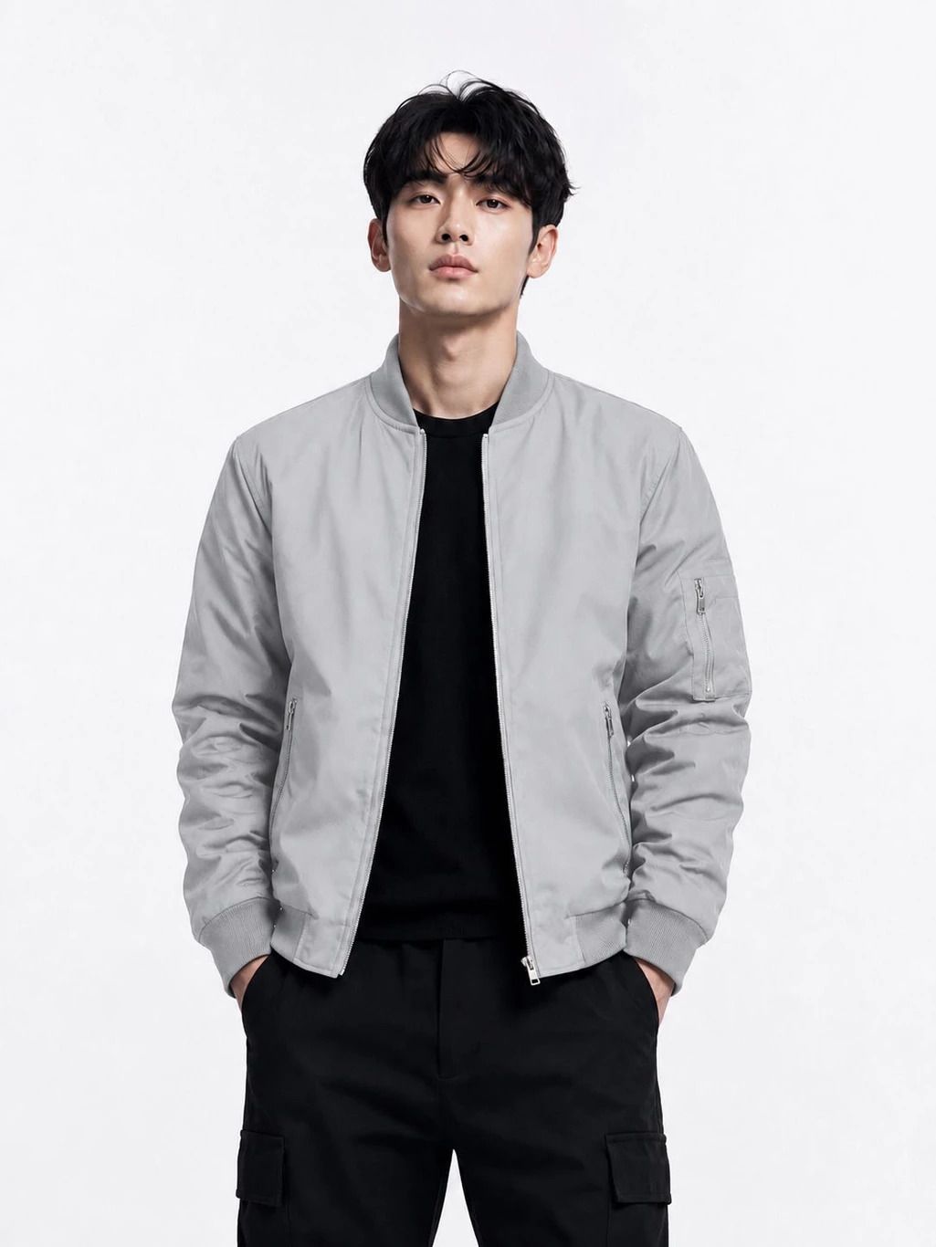 money -man Men Solid Bomber Jacket-picture-14