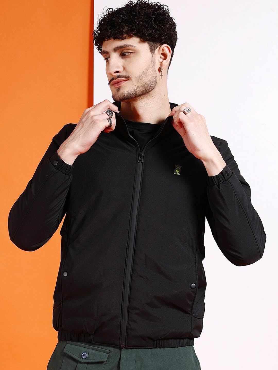 the indian garage co. Men Solid Bomber Jacket-picture-12