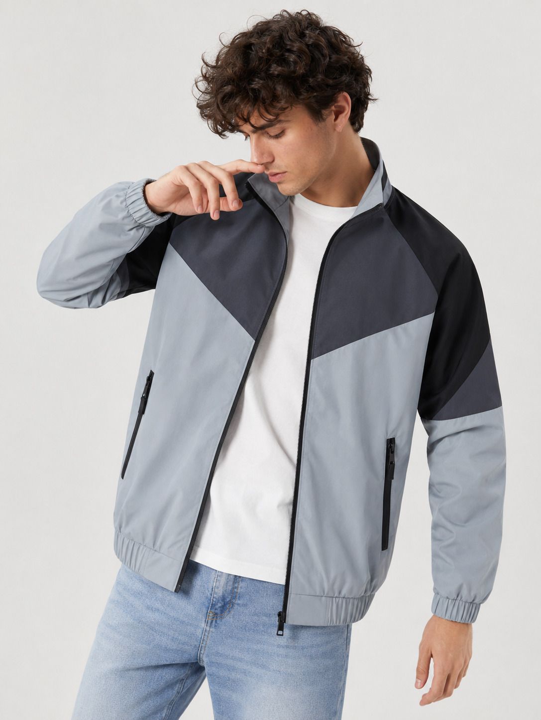 Men Colorblock Casual Jacket-image-23