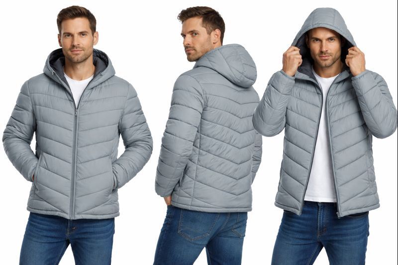 Men Solid Puffer Jacket-image-46