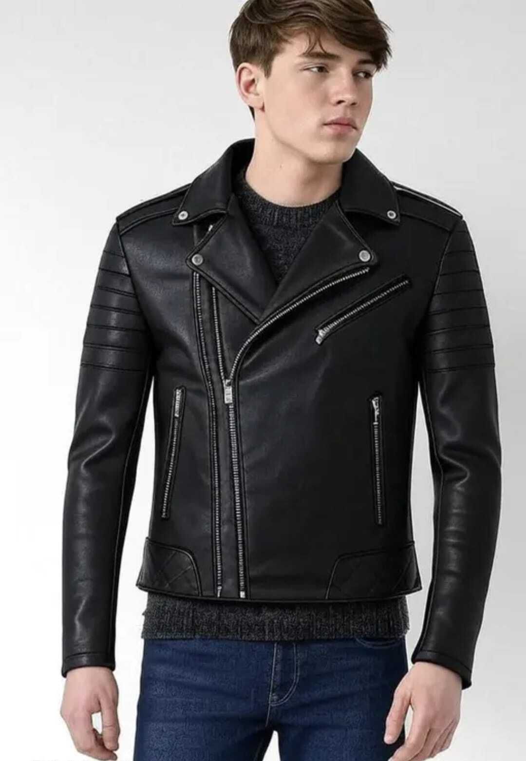 vybewear Men Solid Biker/Riding Jacket-picture-13