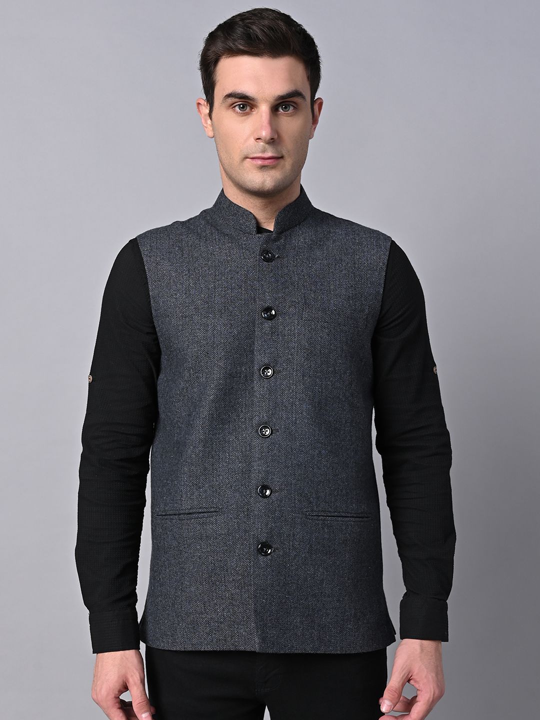 Men Solid Nehru Jacket-image-18