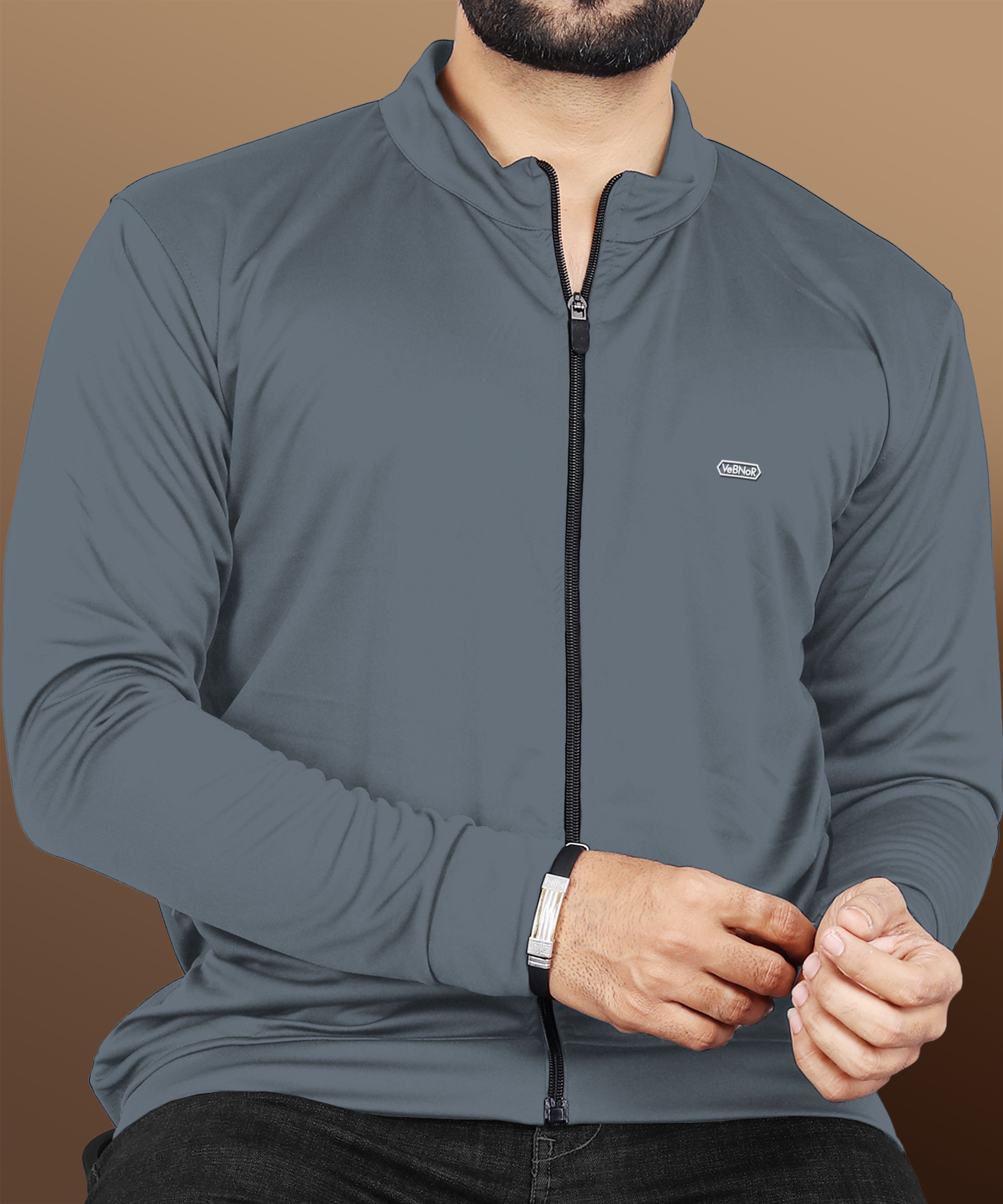 Men Solid Sports Jacket