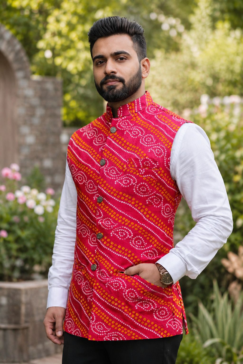 shastrayaa Men Printed Ethnic Jacket-picture-10