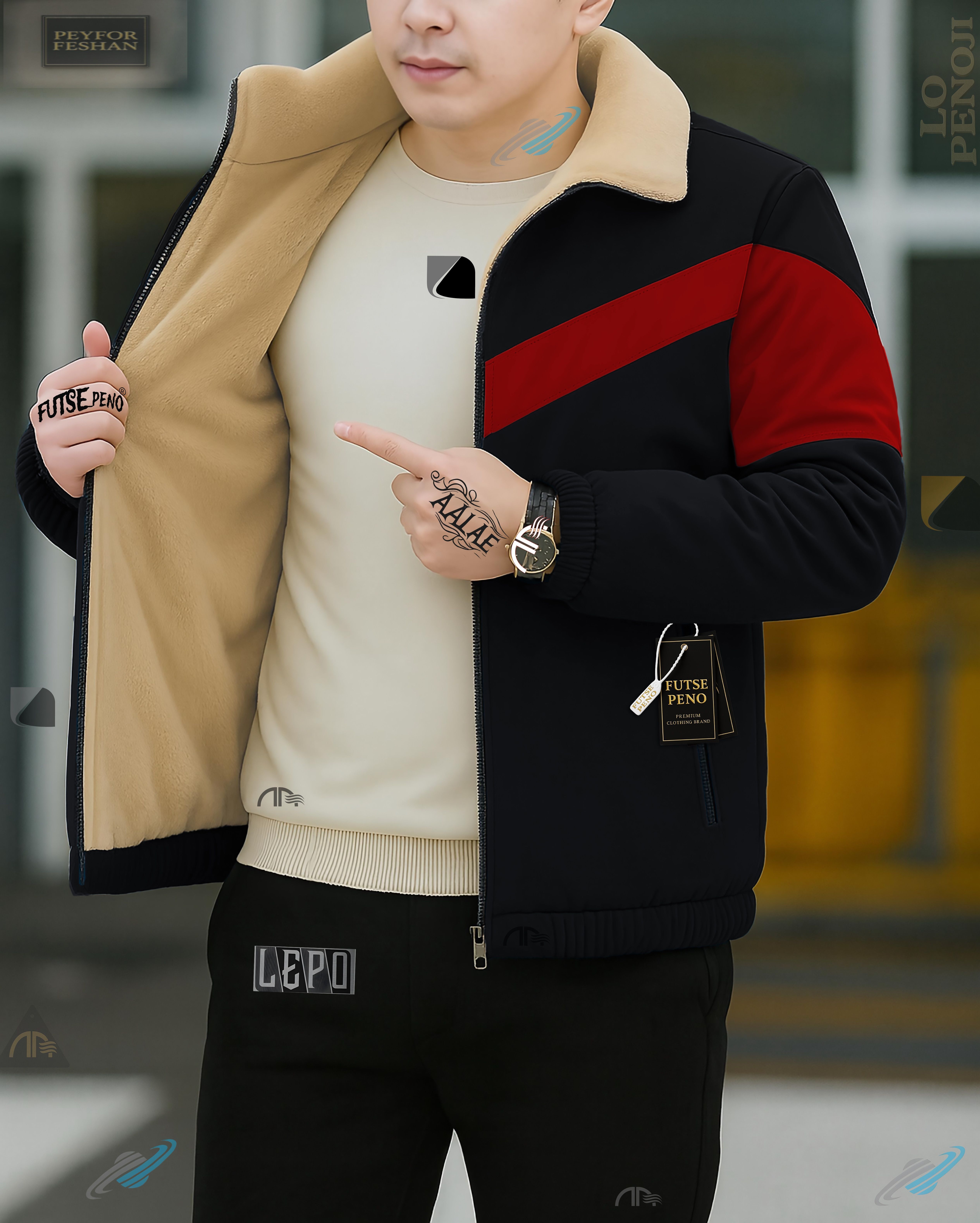 Men Colorblock Casual Jacket