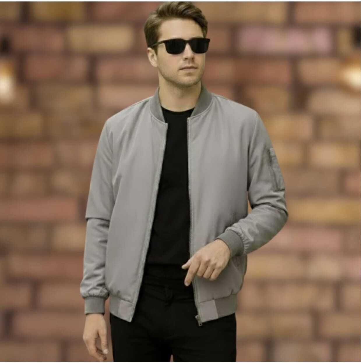 jnh fashion Men Colorblock Bomber Jacket-picture-31