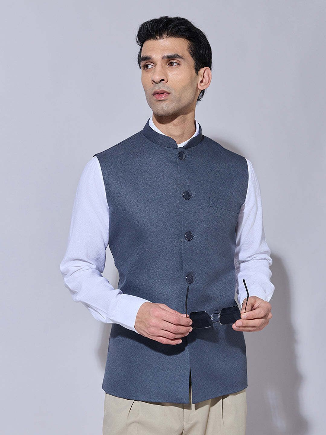 showoffff Men Solid Nehru Jacket-picture-12