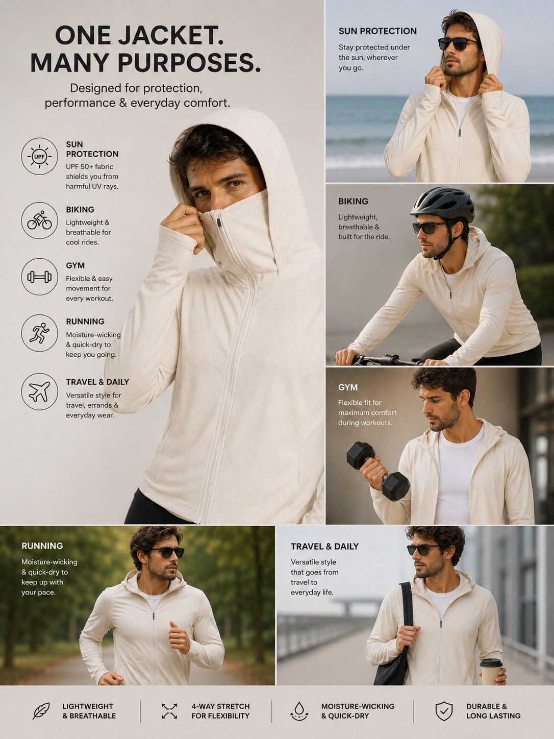 Men Solid Sports Jacket-image-42