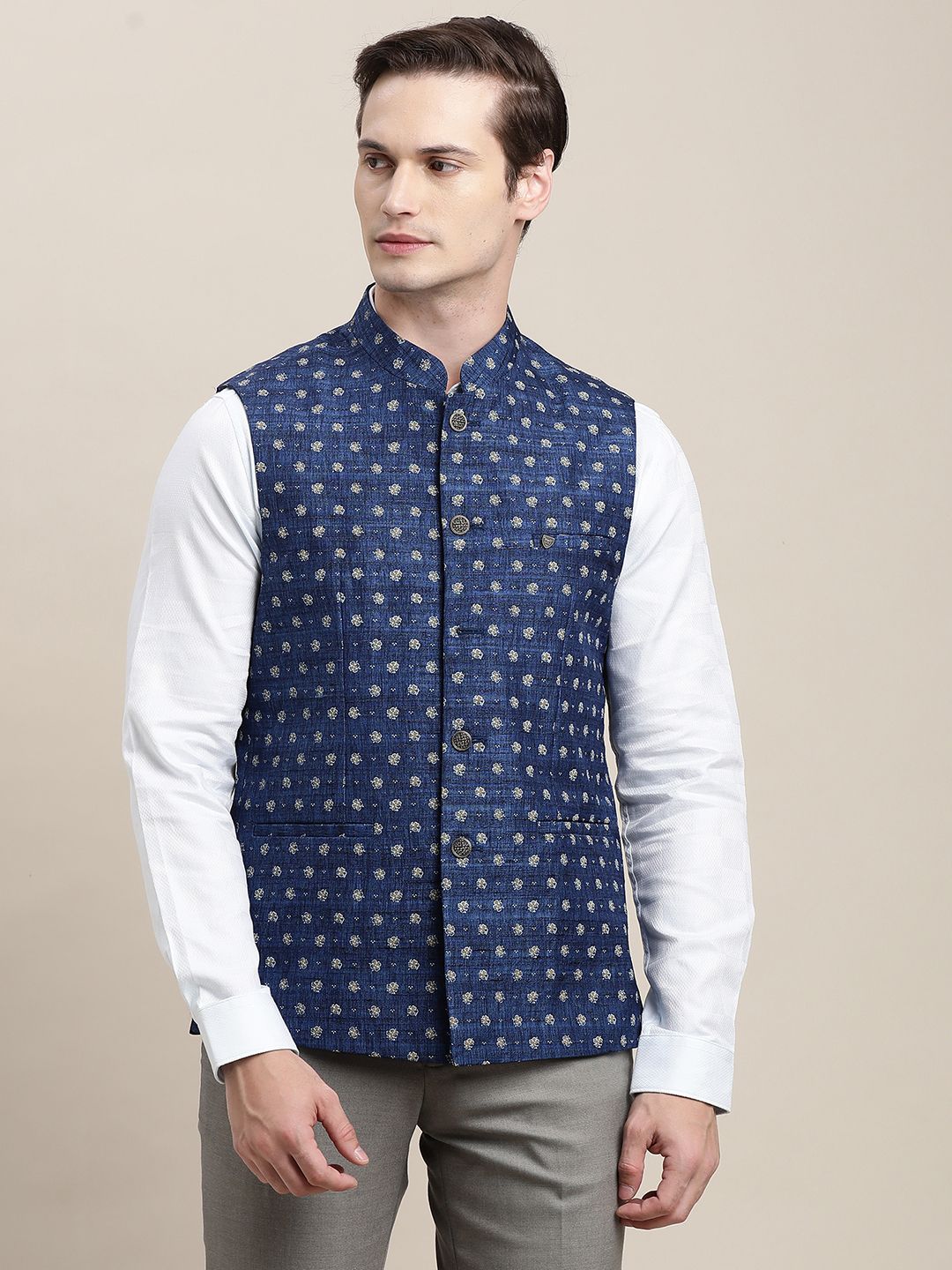 turtle Self Design Men Waistcoat-picture-22