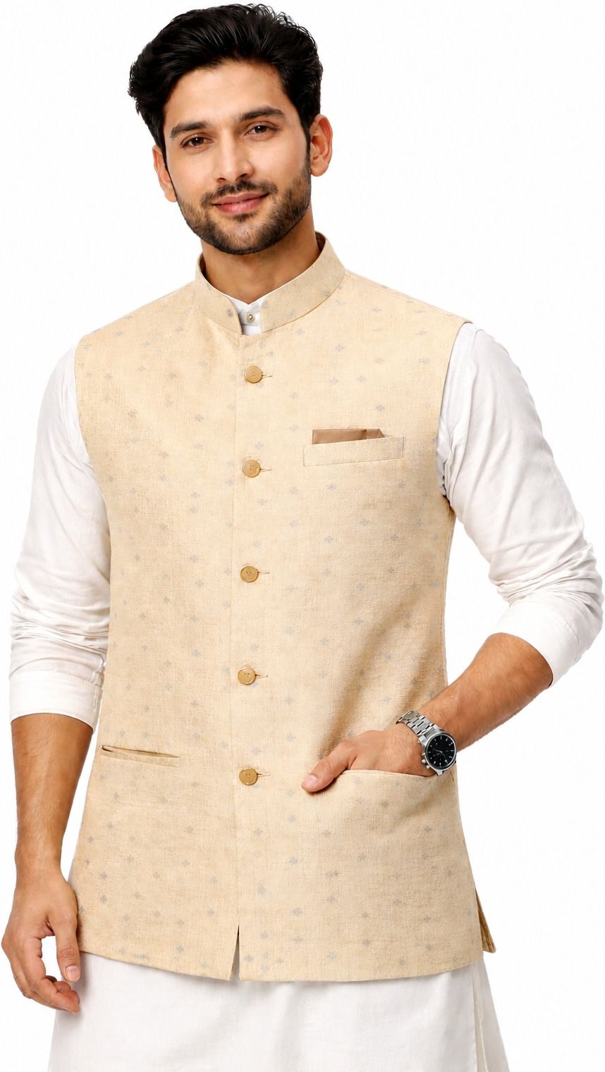 fab mafia Men Geometric Print Nehru Jacket-picture-47