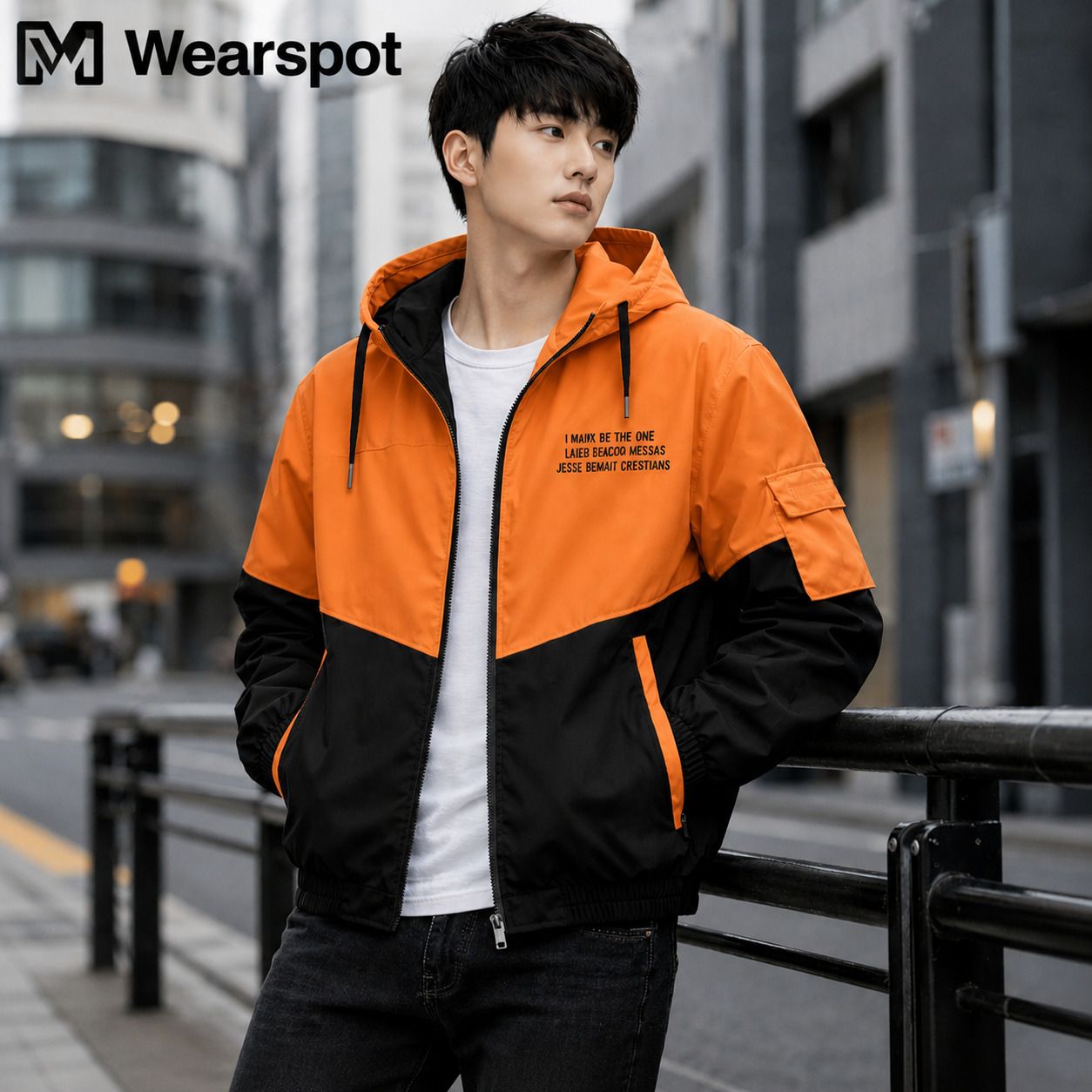 mw Men Colorblock Casual Jacket-picture-12