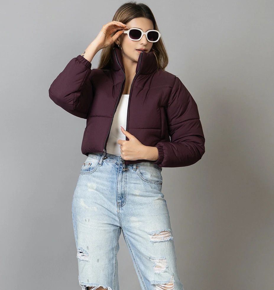 Women Solid Puffer Jacket-image-45