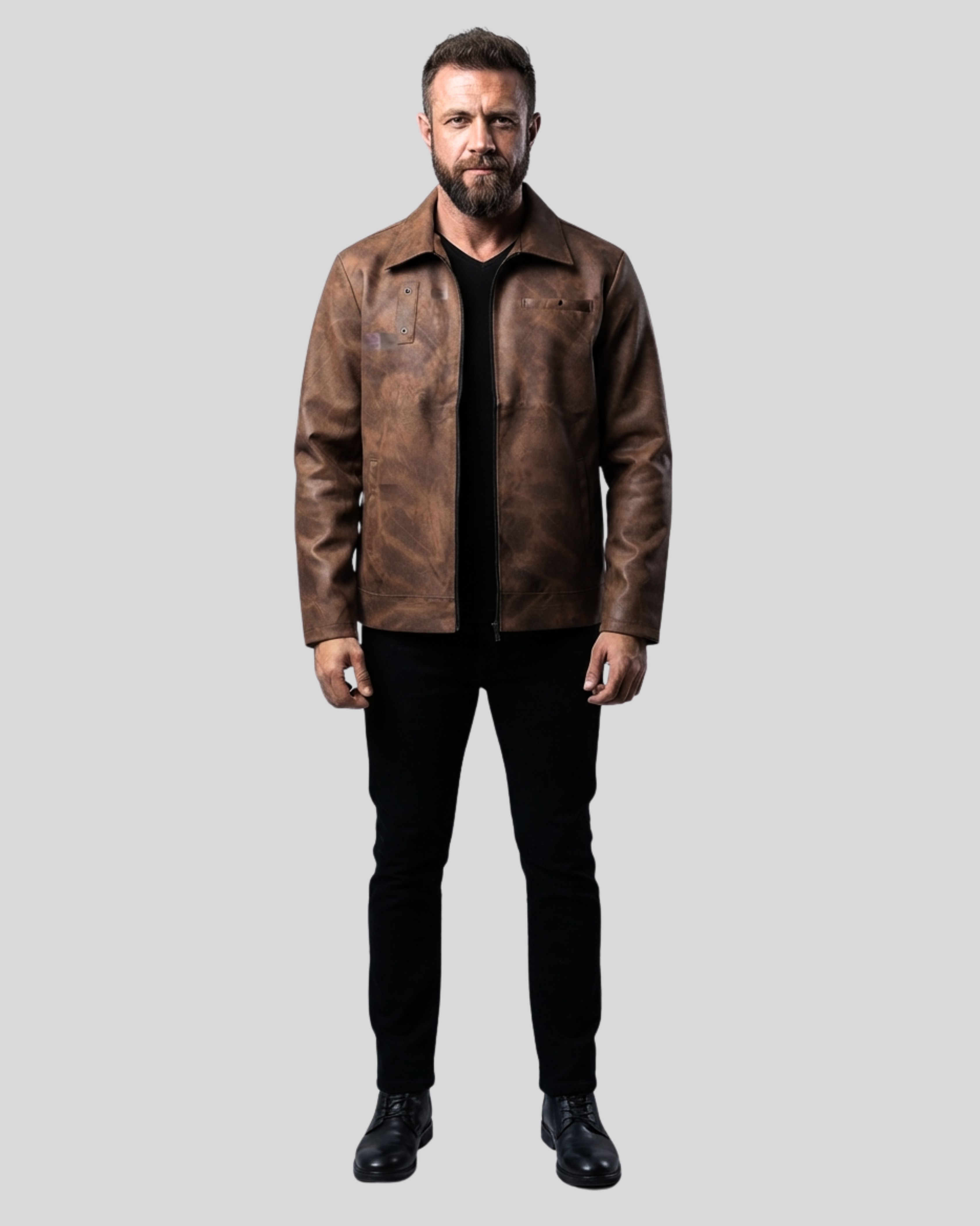 mark mine Men Solid Leather Jacket-picture-19