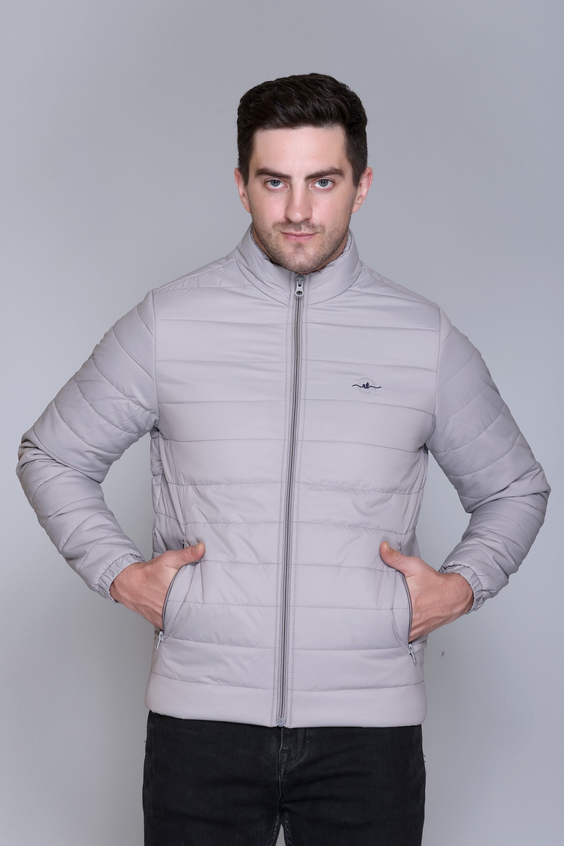 Men Self Design Casual Jacket