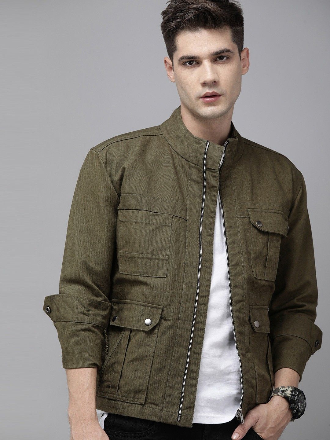 Men Washed Denim Jacket-image-36