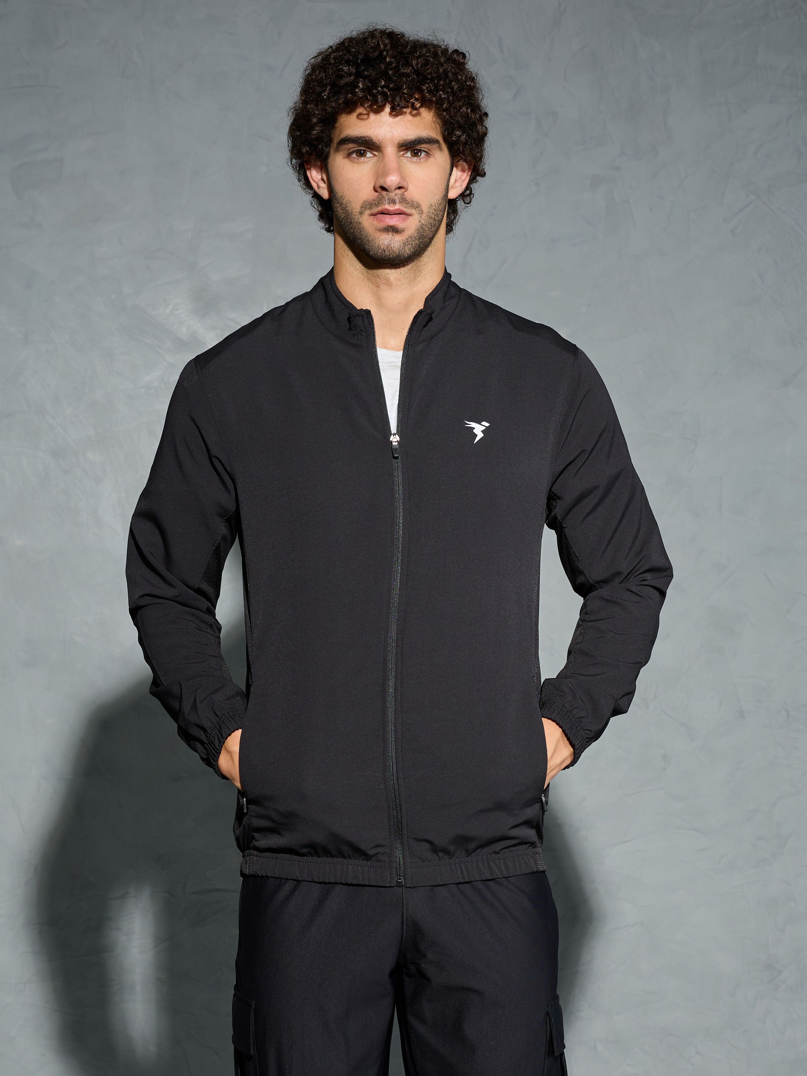 Men Solid Sports Jacket