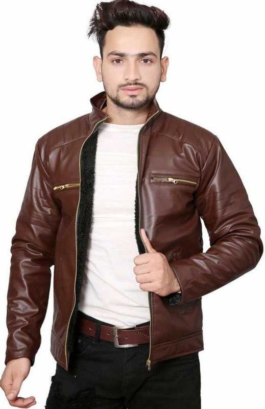 lapataclub fabs Men Solid Leather Jacket-picture-20