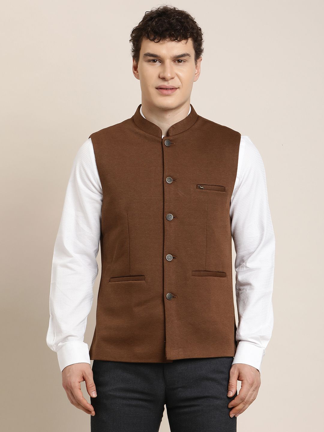 turtle Men Solid Nehru Jacket-picture-20