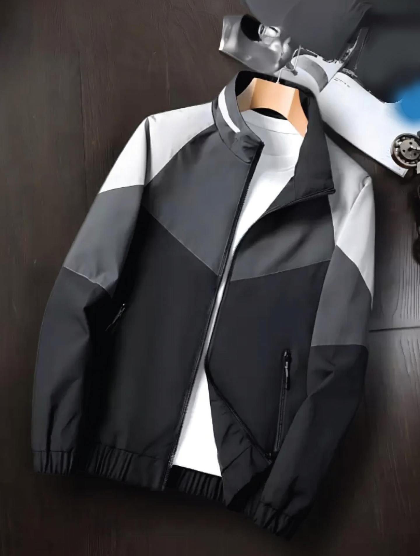 quin fletcher Men Colorblock Casual Jacket-picture-24