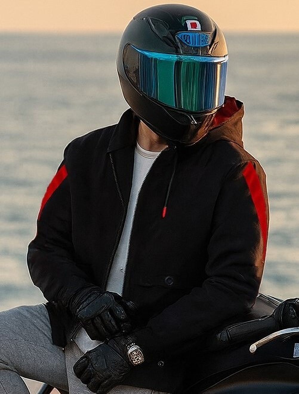 Men Striped Casual Jacket