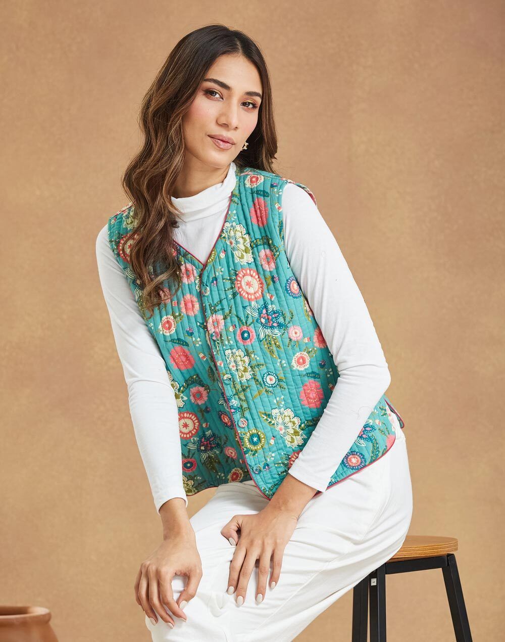 fabindia Printed Women Waistcoat-picture-45
