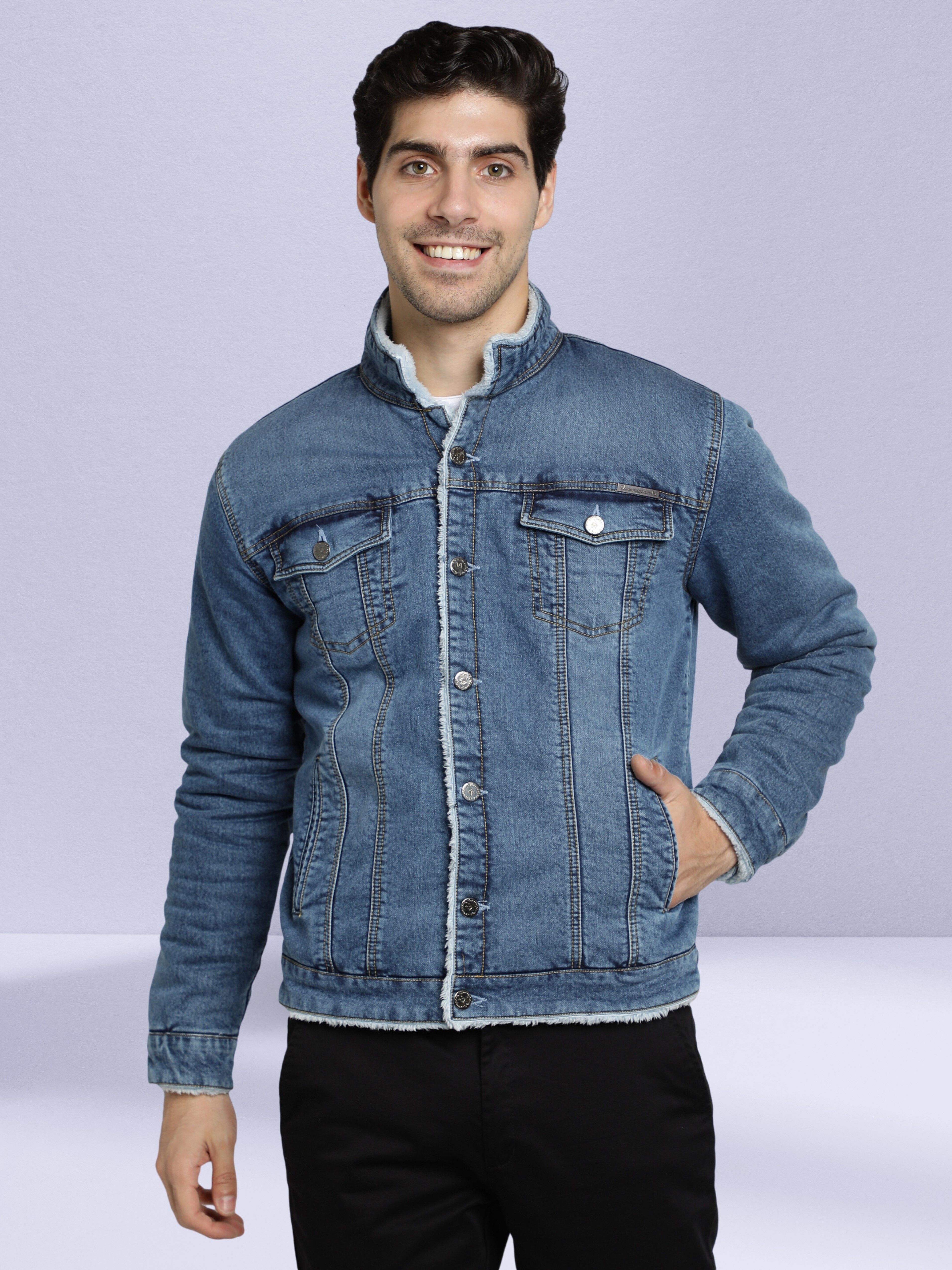 Men Washed Denim Jacket-image-37