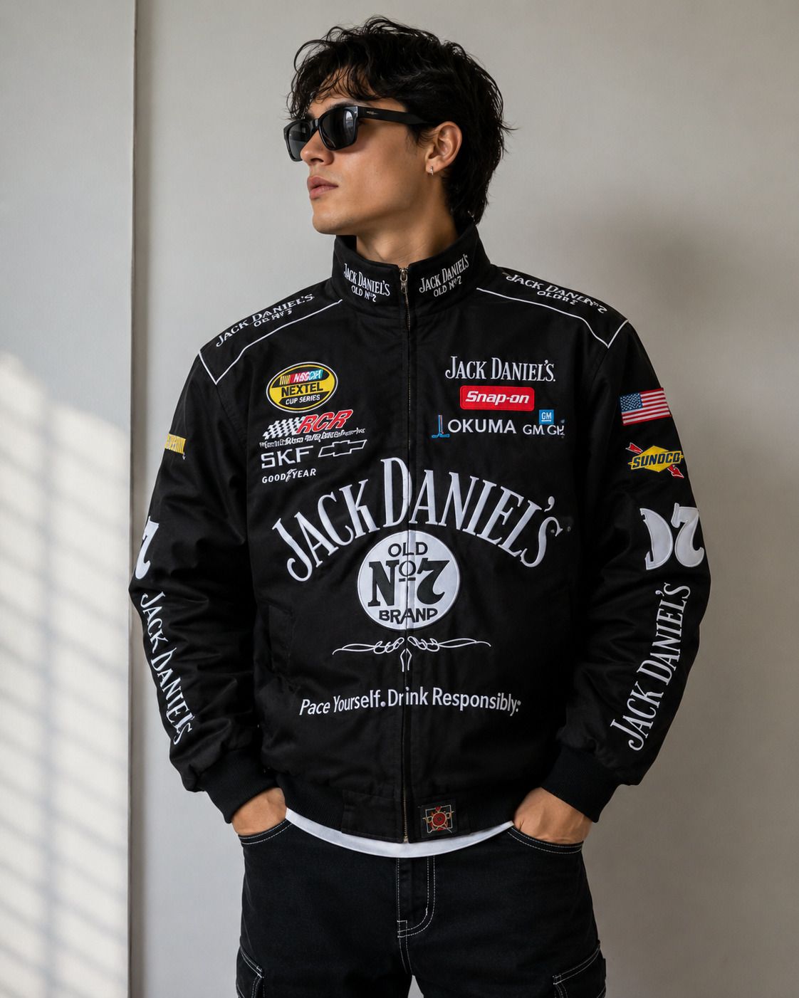 Full Sleeve Printed Men Jacket Men Printed Bomber Jacket-image-5