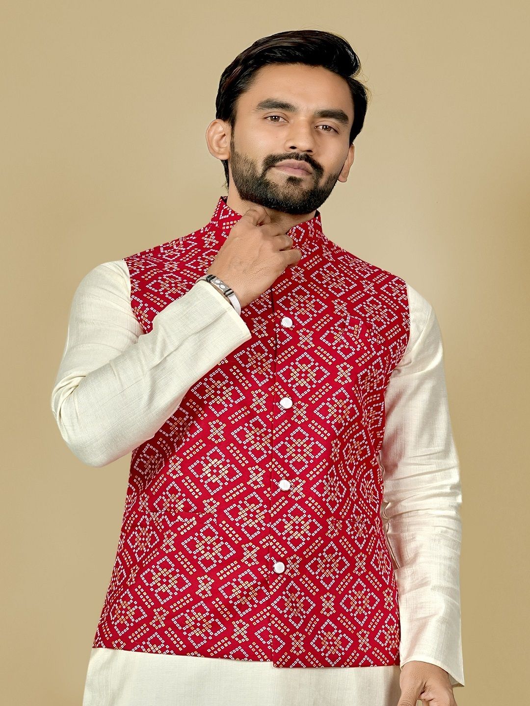 leipzig fashion Printed Men Waistcoat-picture-23