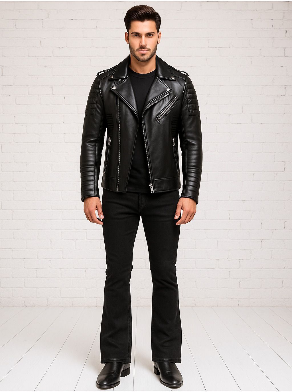 shopfusionn Men Solid Biker/Riding Jacket-picture-14