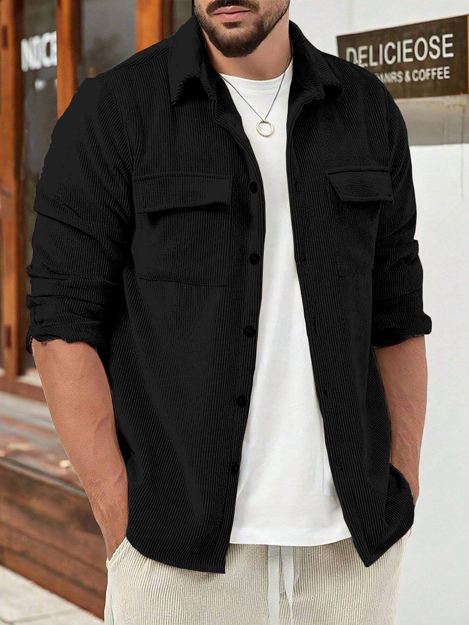 Men Self Design Casual Jacket-image-35