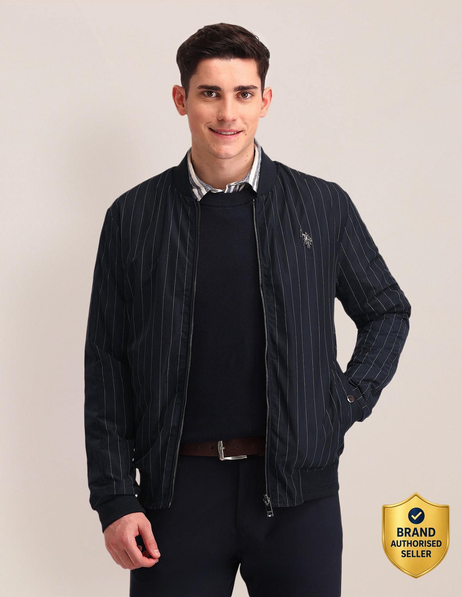 u.s. polo assn. Men Striped Bomber Jacket-picture-14